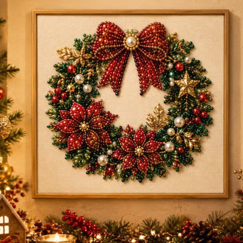 Christmas 5D Diamond Painting DIY Pearl Art Kit - Multiple Sizes & Styles