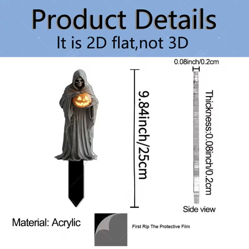Acrylic Halloween Garden Decoration Picks - Multiple Sizes & Styles