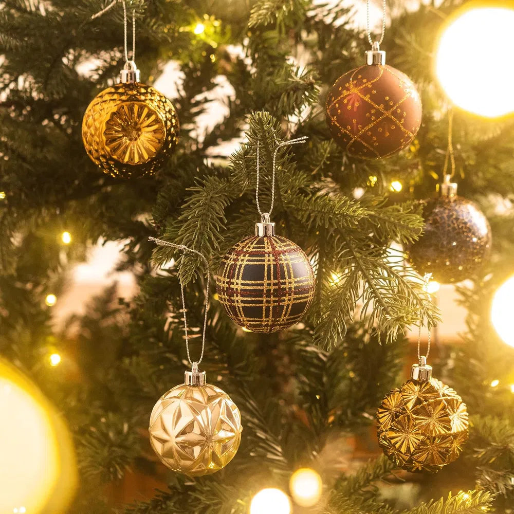 Shatterproof Christmas Tree Ornaments - 16 Count Luxury Decor