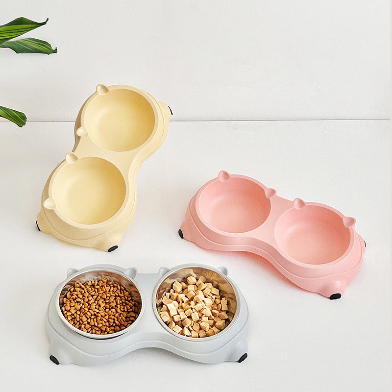 Self Pickup Macaron Stainless Steel Pet Bowl - Multiple Colors