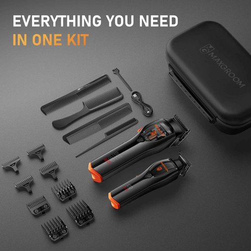Professional Hair Clippers for Men, Premium Home Haircut Kit Cordless Hair Cutting Clippers and Trimmers Set, 9000RPM Magnetic Motor, DLC Blades, Perfect for Barber Fades & Family Use