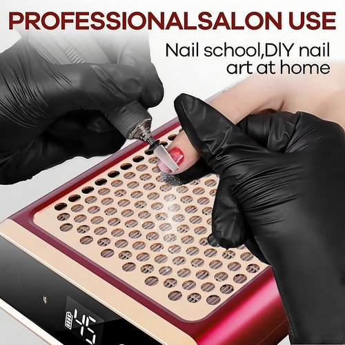 Anion Nail Vacuum Nail Dust Collector – Low Noise, Super Strong Suction, 12-Hour Ultra-Long Battery Life, Ideal for Acrylic, Nail, and Burr Dust