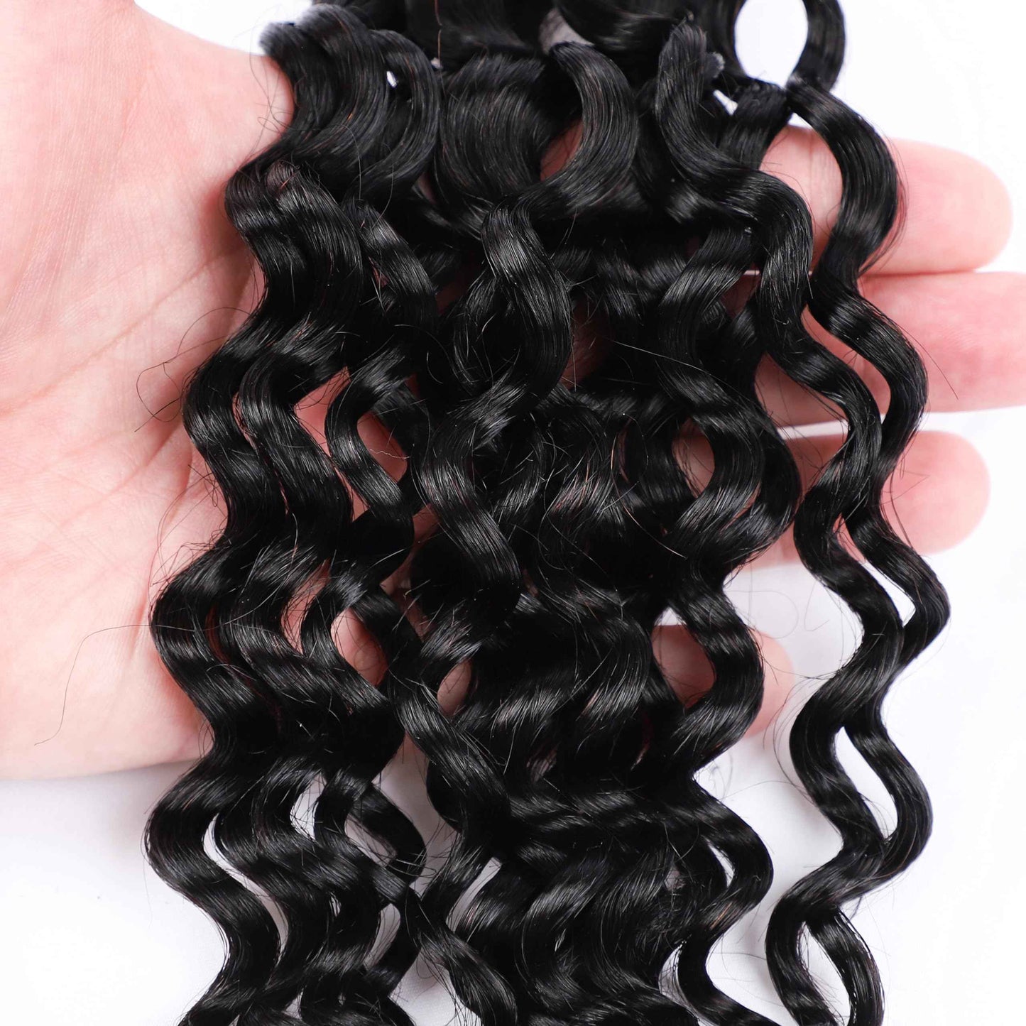 Human Braiding Hair Boho Hair For Braiding Water Wave Bulk Human Hair Braiding Hair No Weft 100g (1Pack-2Bundles) 100% Human Hair Braiding For Bohe Braids (Water Wave, 22 Inch)