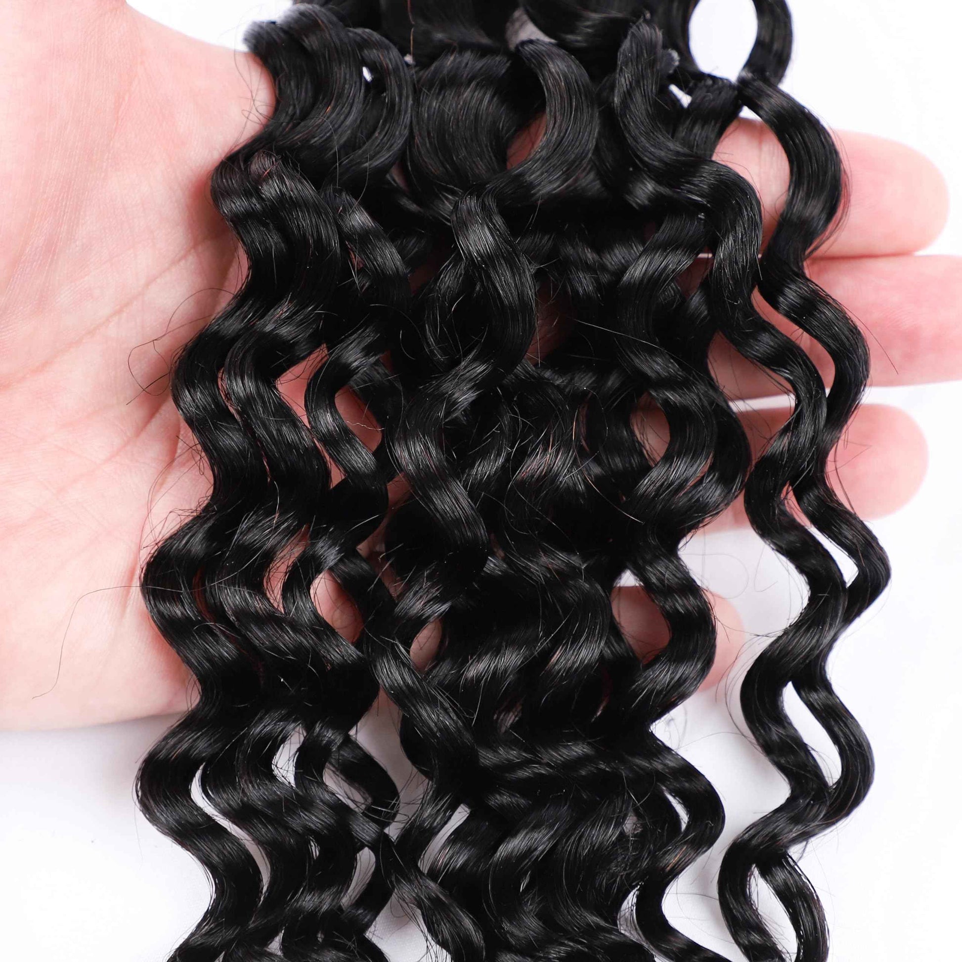 Human Braiding Hair Boho Hair For Braiding Water Wave Bulk Human Hair Braiding Hair No Weft 100g (1Pack-2Bundles) 100% Human Hair Braiding For Bohe Braids (Water Wave, 22 Inch)