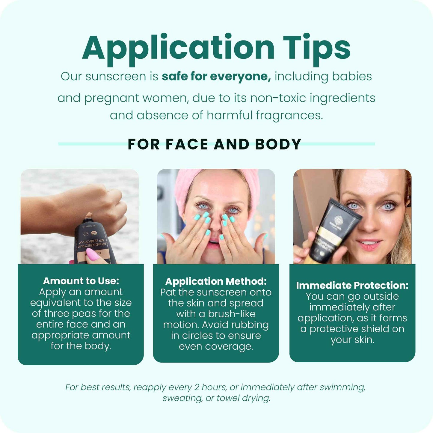 Gin Amber Beauty Mineral Tinted SPF 25 - Toxic Free Face Sunscreen and BB Cream for Women with Sensitive Skin - Revolutionary Zinc Oxide Formula - Improves Fine Lines and Uneven Skin Tone