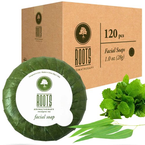 Roots Aromatherapy 120 Pieces Airbnb Essentials for Hosts Bulk Hand Soap Bars for Bath Facial Travel Size,Pack,Mini Hygiene Toiletries For Homeless Care Package,Air BnB Supplies,Guests Bathroom,Hotel