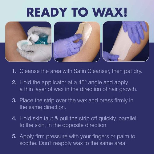 Satin Smooth Select-A-Temp™ Starter Kit - Adjustable Temperature Wax Warmer with Hair Removal Wax and Accessories, Professional Waxing Kit for Face and Body