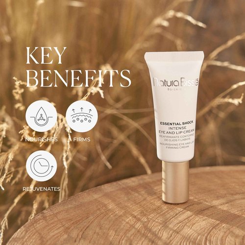 Natura Bissé Essential Shock Intense Eye & Lip Cream, Nourishing Eye & Lip Treatment, Firms, Rejuvenates & Revitalizes, For All Skin Types, 0.5 Oz