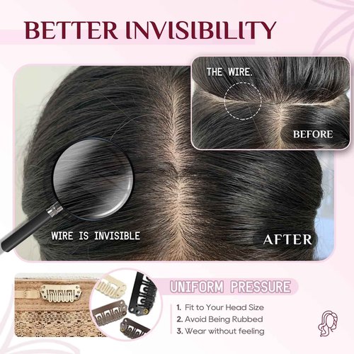 Halo Hair Extensions - Light Blonde Highlighted Bleach Blonde Headband Adjustable Size Removable Secure,Halo Extensions Real Human Hair #1622O 14 Inch 70g