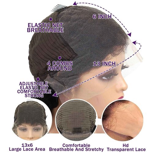 Bestdilin Kinky Curly Wig Human Hair 13x6 Lace Frontal 220% Density 16 Inch Afro Kinky-Curly Bob HD Transparent Lace Front Wig for Women Pre Plucked With Baby Hair Glueless Short Kinky Curly Wigs