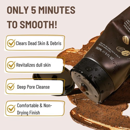 Cocoon Dak Lak Face Polish, Body Polish & Body Butter Combo. 100% Vegan Exfoliating Scrub for Smooth & Glowing Skins | Reduce Stretch Marks, Acne & Cellulite | Gift for Coffee Lovers (6.76 fl oz each)