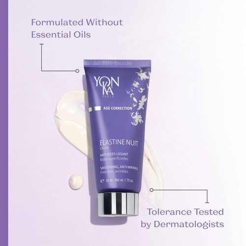 Yon-Ka Elastine Nuit Anti-Wrinkle Night Cream | Anti Aging Facial Moisturizer and Eye Cream | Soften Fine Lines and Wrinkles with Vitamin C and Elastin Peptides | Paraben-Free | 1.70 oz