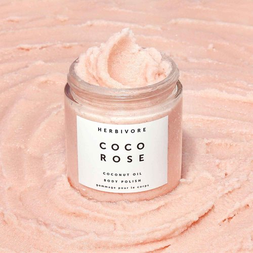 HERBIVORE Coco Rose Exfoliating Body Scrub + In-Shower Moisturizer with Coconut Oil, Shea Butter + Pink Clay for Softer, Smoother Skin | Vegan, Plant-Based, Cruelty-Free, 237 mL / 8 oz (2-pack)