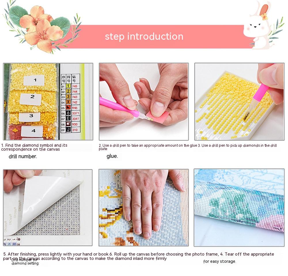5D DIY Diamond Painting Kit for Home Decor - Round & Square Styles, Multiple Sizes