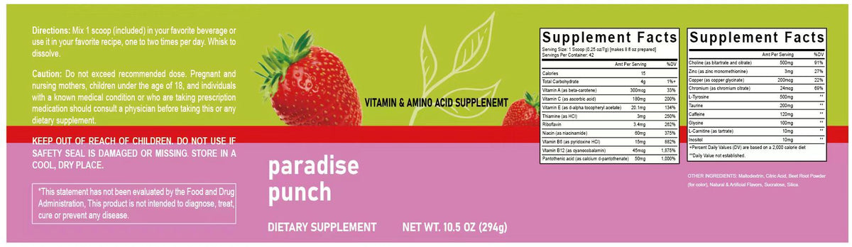 Energy Drink Powder Fruit Paradise