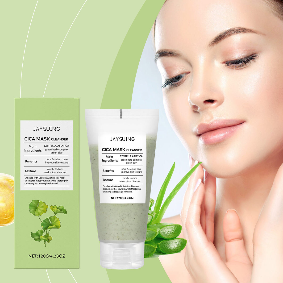 Centella Asiatica Soothing Facial Cleanser 120g - Gentle Skin Care for Sensitive Skin