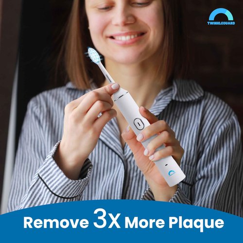 TWINKLEGUARD Shine Pro LED Electric Toothbrush - Advanced Whitening, Teeth Polishing & Gum Health Care