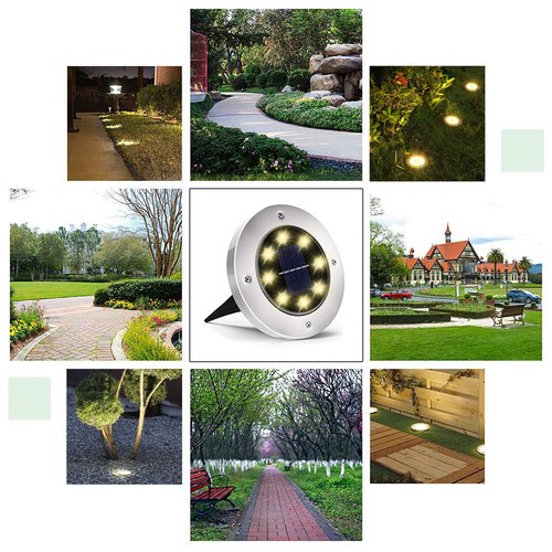 INCX Solar Lights Outdoor Waterproof,12 Pack Solar Lights for Outside, Solar Garden Lights Landscape Lighting for Patio Pathway Lawn Yard Deck Driveway Walkway, Warm White