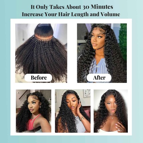 I Tip Hair Extensions Real Human Hair, 28inch 50g 50S Deep Wave Cold Fusion I Tip Hair Extensions, Invisible Remy Pre Bonded Human Hair I Tips, #1B Natural Black