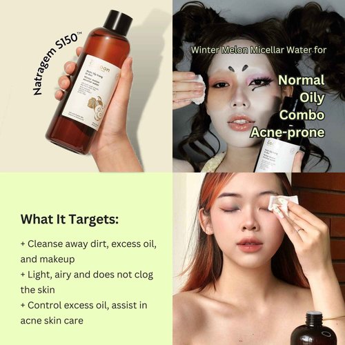 Winter Melon Mega Cleansing Set (SAVE 40%): 1x Micellar Water 16.9 fl oz, 1x Cleanser 10.5 fl oz, 1x Toner 10.5 fl oz