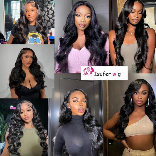 6x6 Closure Body Wave Hd Transparent Lace With Pre Plucked Baby Hair Human Hair High Density Unprocessed Brazilian Virgin Hair 10A Grade Natural Black 22 Inch For Woman