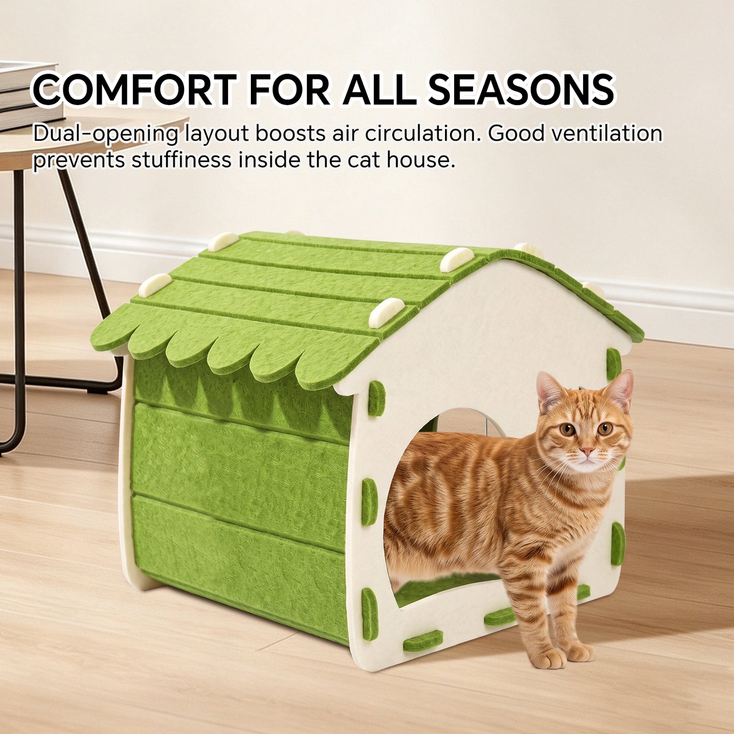 Green Cat House Pet Shelter with Self Pickup Option