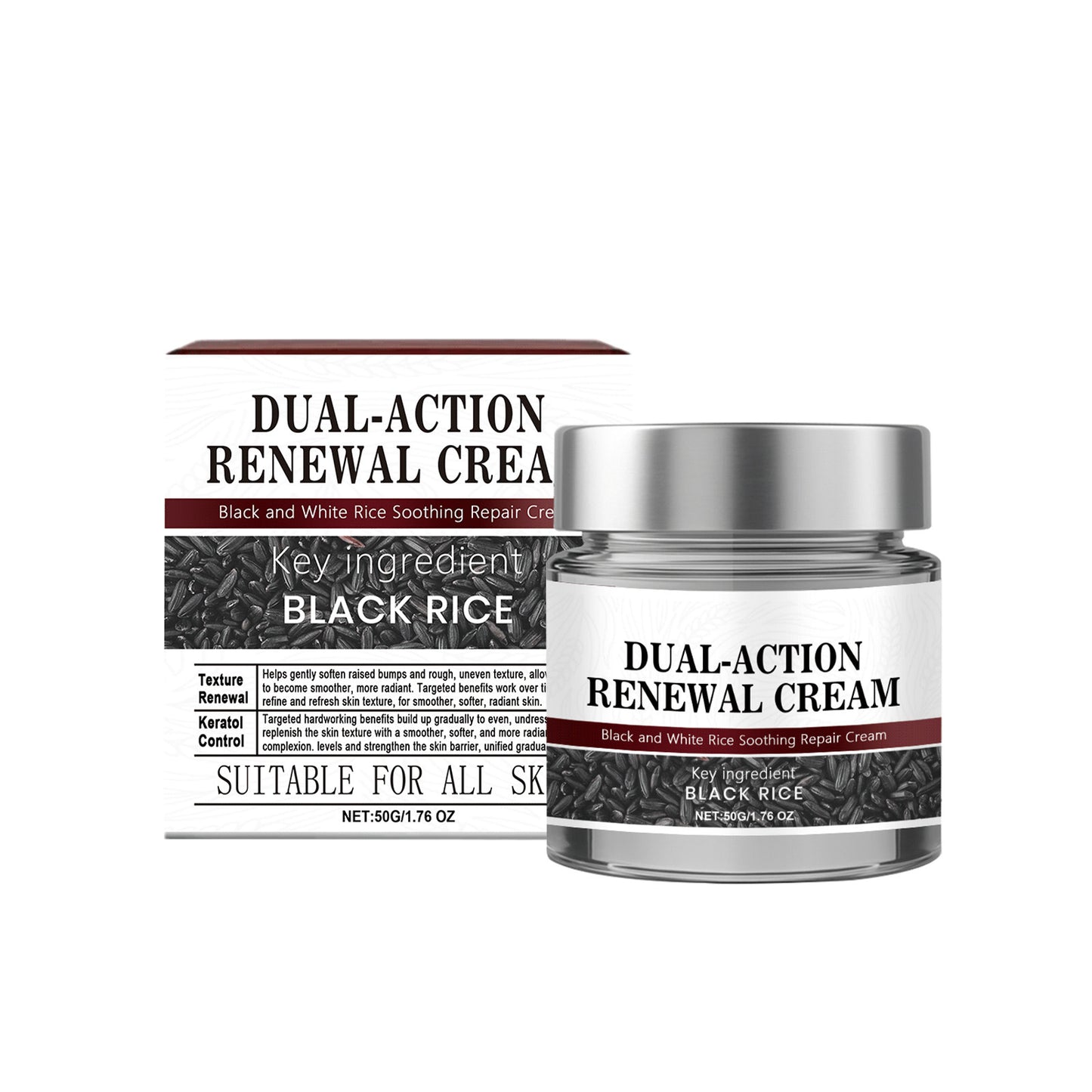 Black Rice Repair and Soothing Face Cream - 50g Natural Skin Care