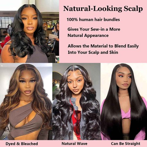 12A Human Hair Bundles 3 Bundles with Closure 14 16 18+12 Inch Body Wave Bundle Human Hair with 5x5 Closure 100% Brazilian Virgin Quick Weave Natural Black