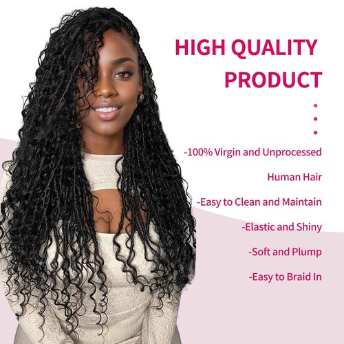 Deep Wave Bulk Human Hair for Braiding 10A Brazilian Curly 100 percent Human Hair 2 Bundles No Weft micro Human Braiding Hair for Boho Braids Virgin Hair Extension(Natural Black, 100g 28")