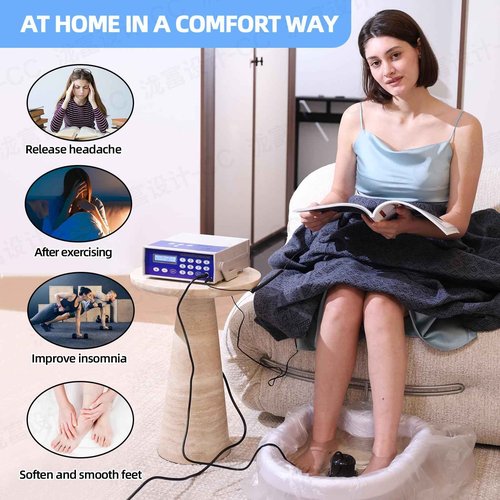 Vitaciti Ionic Foot Spa Machine for Detox Professional Feet Bath Negative Hydrogen Ion Cleanse Detox Foot Bath Soak to Remove Toxins with Far Infrared Belt, Perfect for Birthday