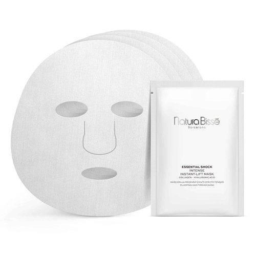 Natura Bissé Essential Shock Intense Instant-Lift Mask, Firming Sheet Mask, Hydrates, Firms & Plumps, For All Skin Types, 4 units