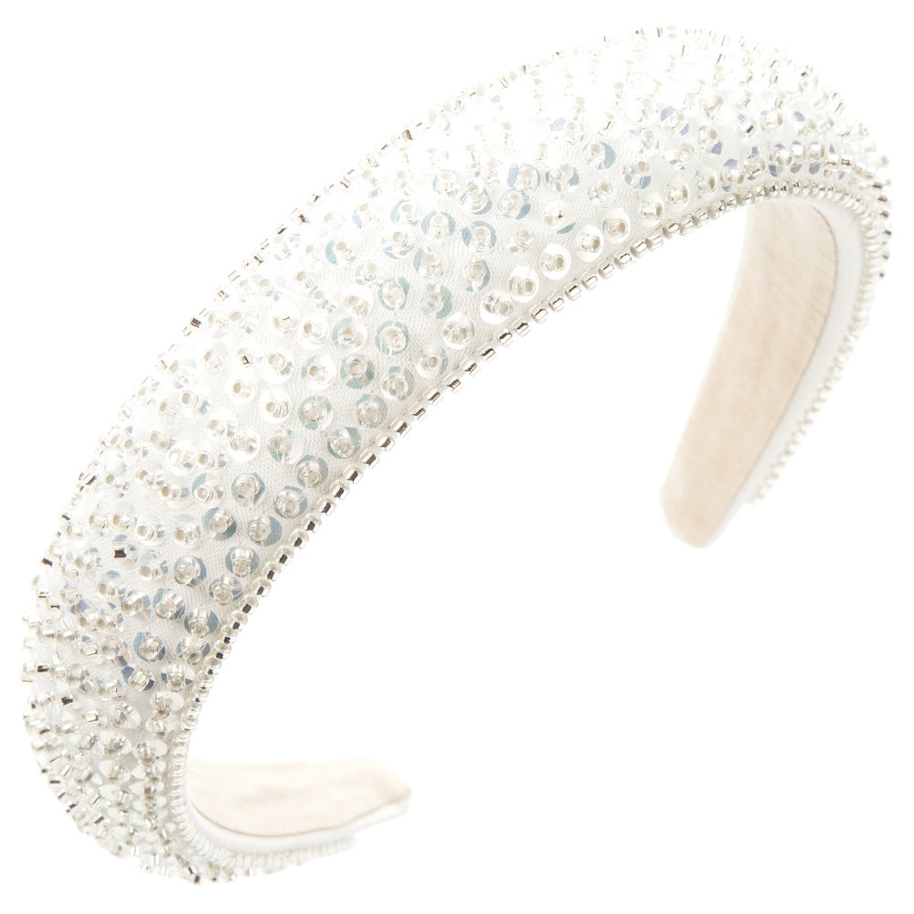Women's Beaded Crystal Sequined Headband
