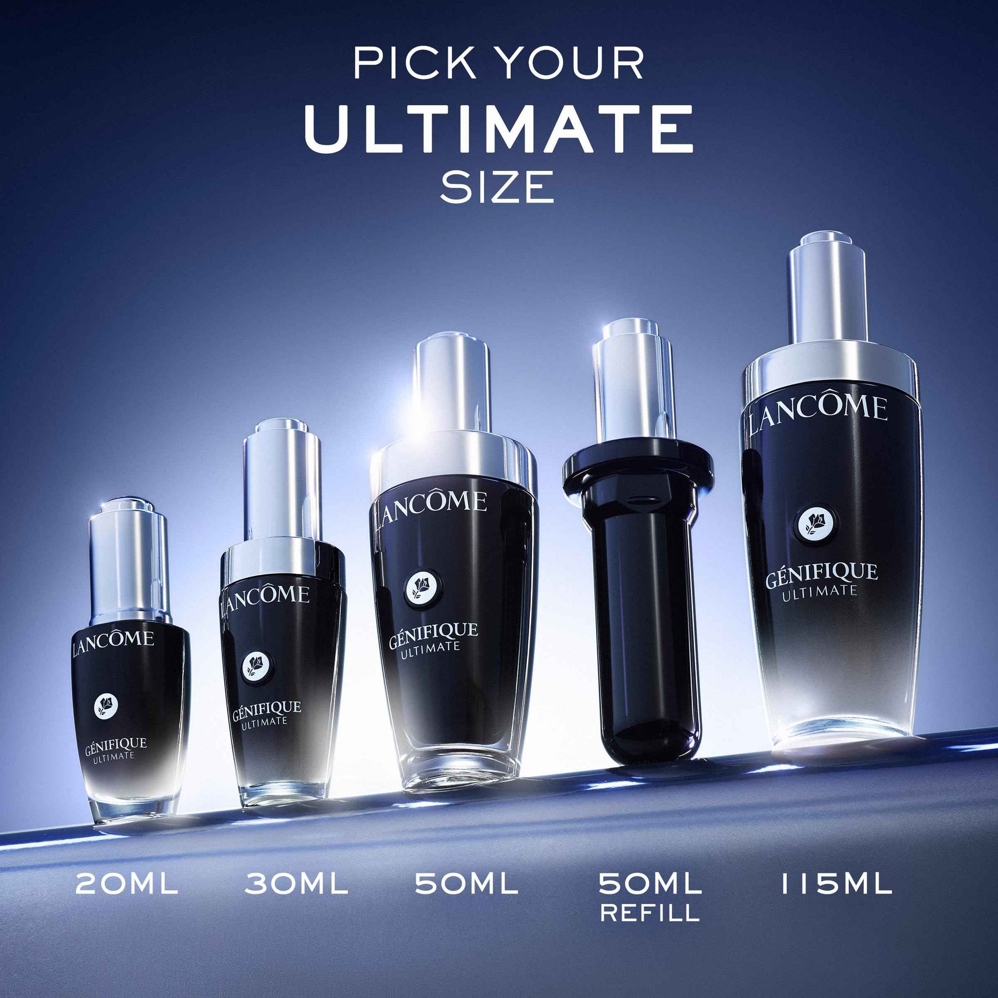 Lancôme Génifique Ultimate Dual Recovery Face Serum - Visibly Improves Fine Lines, Rough Texture, Plumpness and Even Skintone - with Beta Glucan and, Hyaluronic Acid - Refill - 1.69 Fl Oz