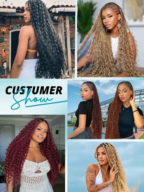 160g 5 Bundles/Pack Chocolate Brown Human Braiding Hair for Boho Braids 20 Inch Curly Boho Hair for Braiding Knotless 12A Deep Wave Bulk Bohemian Color 4