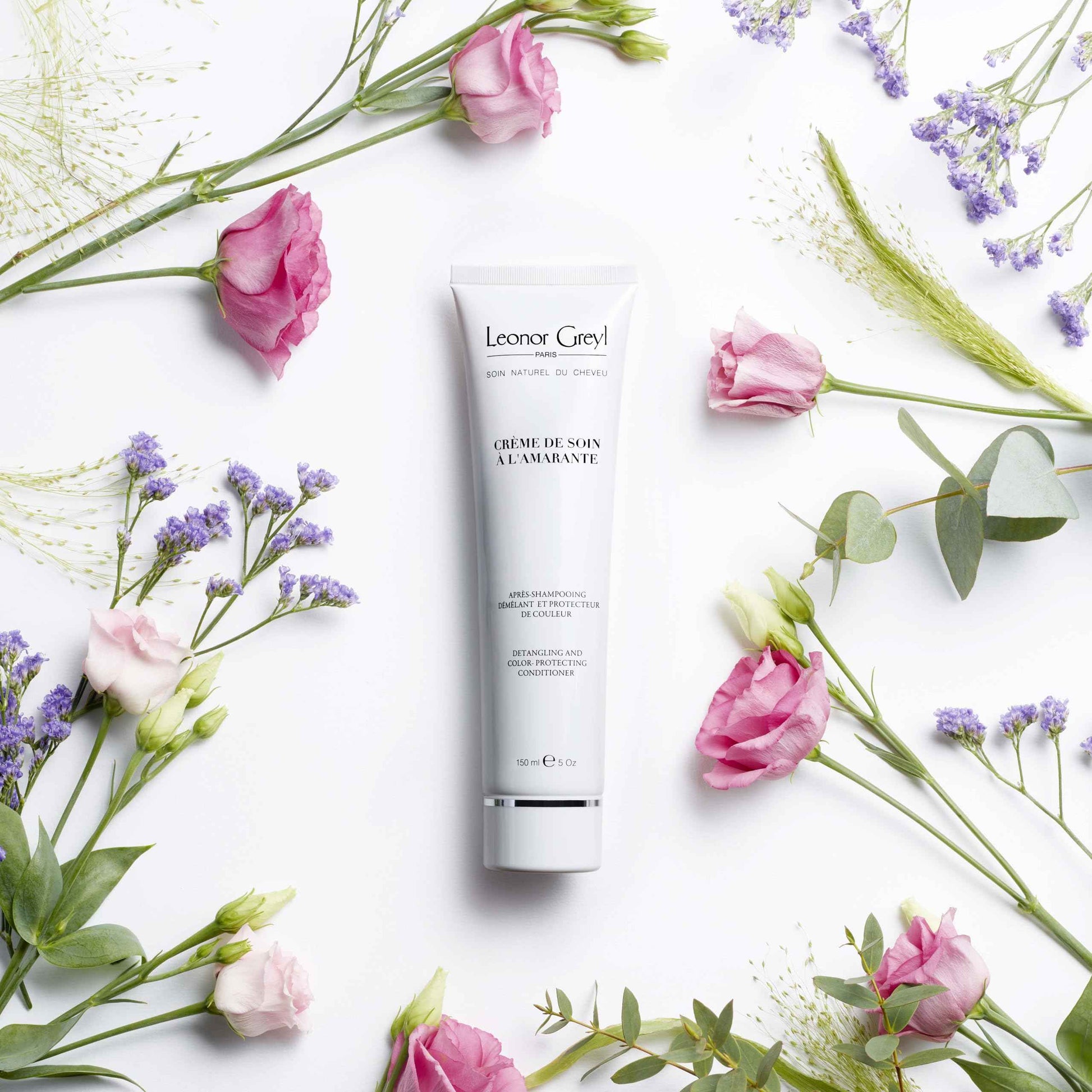 Leonor Greyl Paris - Creme De Soin a L'Amarante - Detangling and Color-Protecting Conditioner - Gluten Free & Vegan, 94% Natural Ingredients - Deep Smoothing Conditioner (5 Oz)