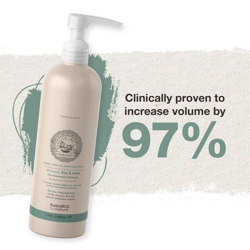 Tweak’d by Nature - Rise & Shine Hair Volumizing Shampoo for Oily Hair, Paraben and Sulfate Free Shampoo, Hydrating Hair Care for Soft, Tangle-Free Finish, Cruelty Free (33.8 ounces)