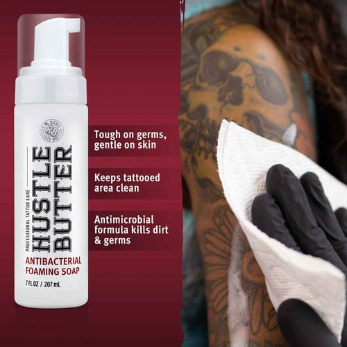 Hustle Butter Tattoo Aftercare Balm 5oz 2pack & Hustle Bubbles Tattoo Soap