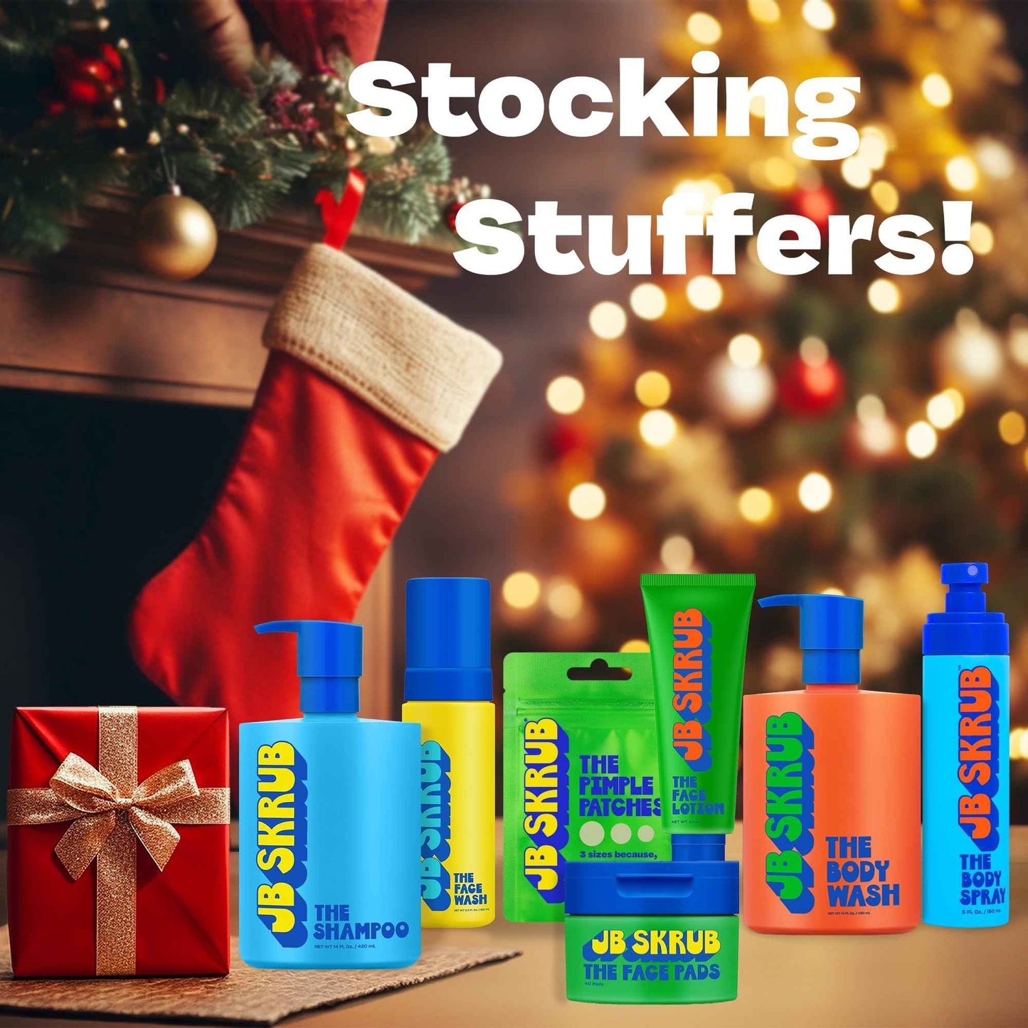 JB SKRUB The Ultimate Bundle - Complete Skin Care Set for Kids, Tweens, and Teens, Includes Body Wash, Body Spray, Acne Face Wash, Pads, and Lotion