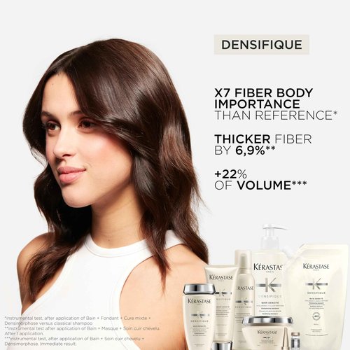 Kerastase Densifique Densité Shampoo - Thickening & Strengthening For Fine & Thinning Hair, Removes Build-Up & Adds Shine With Hyaluronic Acid, 16.9 Fl Oz