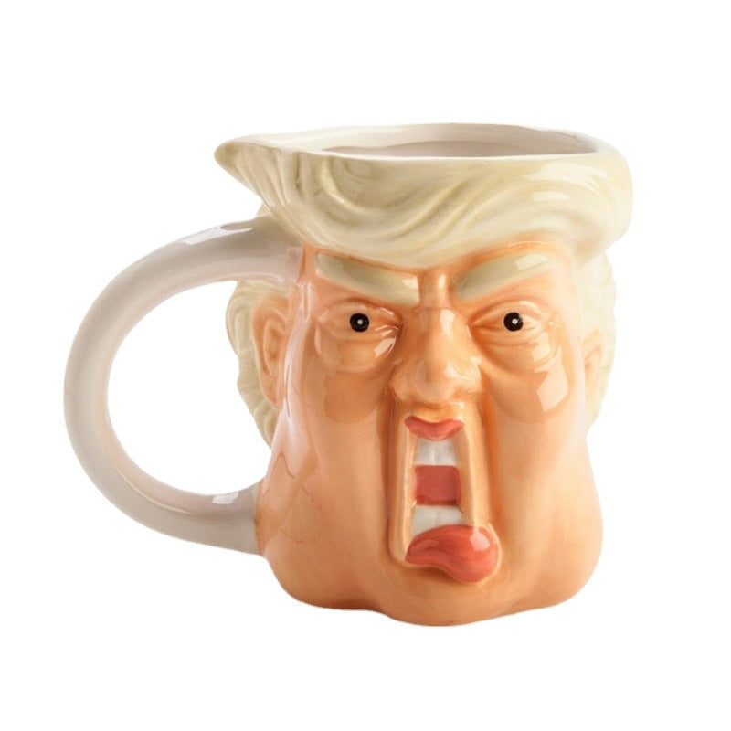 Funny Trump Mug with Sand Sculpture Design - 11.5cm 401ml