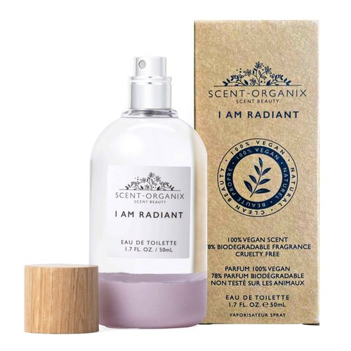 SCENT BEAUTY Scent-Organix I Am Radiant Perfume for Men & Women - Evocative Florals Scent with Notes of Lily-Of-The-Valley, Hyacinth & Vetiver - Non-Toxic, Vegan & Biodegradable Perfume - 1.7fl Oz