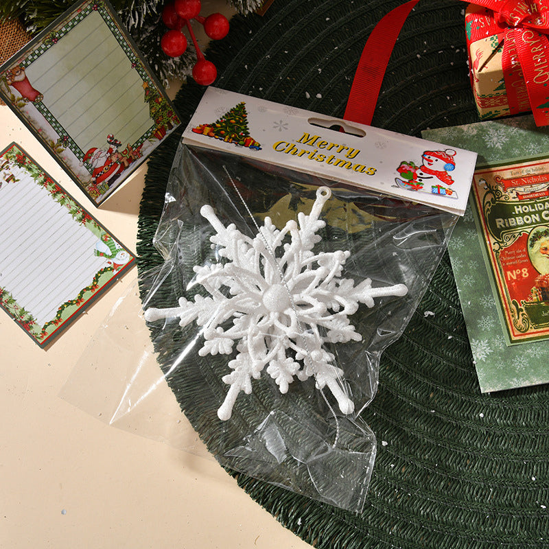 Christmas Snowflake Decor - White 3-Layer Holiday Wall Art - 1 Pack