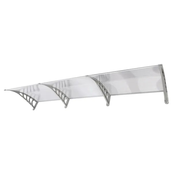 300 x 100 cm Door & Window Rain Cover Eaves Canopy - Transparent