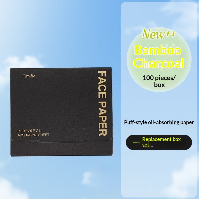 Facial Oil-Absorbing Sheets for Women & Students - Refill Pack, 100 Sheets