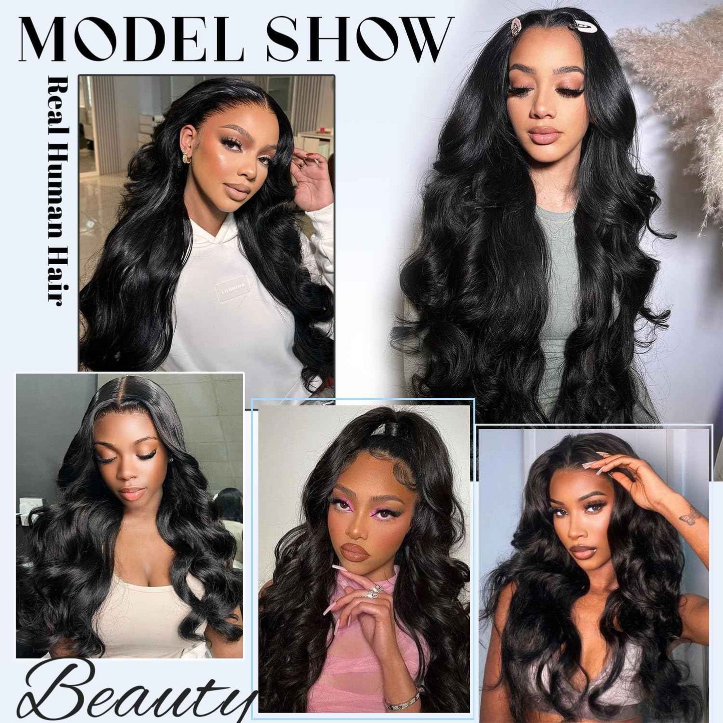 28 inch Body Wave Lace Front Wigs Human Hair 200% Density Pull Go 13x6 HD Transparent Glueless Human Hair Wig for Women Pre Plucked Pre Cut Bleached Knots with Baby Hair