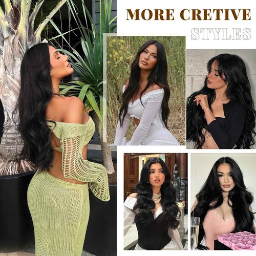 16A Premium Clip in Hair Extensions Real Human Hair, 18inch 120g 7pcs （Service life1.5~2 years）Remy Seamless Invisible Double Weft Human Hair, #1 Natural Black Multiple Washes Keep Texture Soft