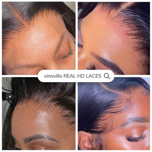 VINOVILLO 6x6 Skinlike Real HD Lace Closure Only Straight Ultra Thin Invisible Lace Virgin Human Hair Closure Pre Plucked Natural Hairline Sew In Closure Piece 16 Inch Natural Black