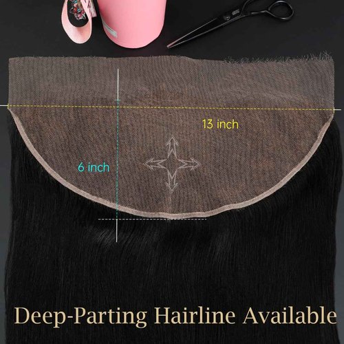 Knots Bleached CindiRiver 13x6 Frontal HD Lace Virgin Human Hair Straight, Pre Plucked Natural Hairline, Skinlike Real HD Lace Invisible Lace For Black Women