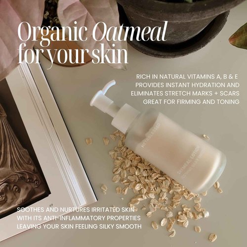 METABLESSED Superfood Skincare Bundle | Organic Oatmeal Lotion & Avocado Dry Body Oil - Sensitive Skin Friendly, Plant Based Clean Beauty