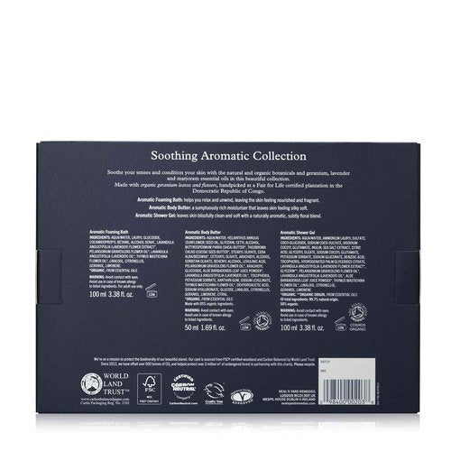 Neal's Yard Soothing Aromatic Collection with Geranium & Lavender Essential Oil, Moisturizing Formula, Vegetarian Approved, Cruelty Free, 3 Piece Set